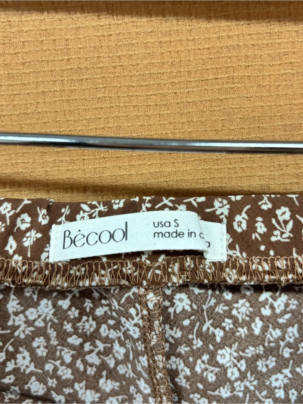 Brown Floral Midi Skirt - Picture 5 of 5